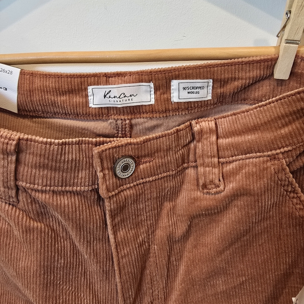 Kancan x Buckle 90s cropped wide leg courderoy pants, size 26x28 NWT - Picture 8 of 10